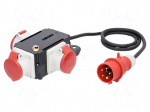 Electric switchboard | H07RN-F | 5G1.5mm2 | 1.5m | rubber | black | MIXO