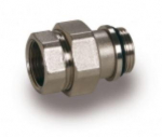 Saskrūve taisna 1"MF niķelēta ar O-ring blīvi, RD483 Saskrūve 1"MF niķelēta ar O-ring blīvi, RD483