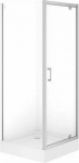Shower corner with tray Brasco SQR Pivot 90x90x190
