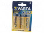 Battery: alkaline | 1.5V | D | LONGLIFE | Batt.no: 2 | non-rechargeable