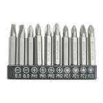 T&ouml;&ouml;riistad ja m&otilde;&otilde;teseadmed // K&auml;sit&ouml;&ouml;riistad ja k&auml;sit&ouml;&ouml;riistade komplektid // Zestaw bit&oacute;w 10szt, 50mm: sl5.5,6.5, ph1/2-2szt, pz1/2-2szt