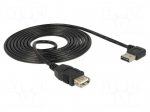 Cable | USB 2.0 | gold-plated | 1m | black | 24AWG,28AWG | 480Mbps