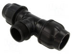 Splice terminal: clamping | for PE pipes | Plast | Medium: water
