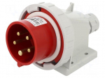 Connector: AC supply 3-phase | socket | male | 16A | 400VAC | IEC 60309