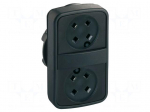 Switch: double | 22mm | Stabl.pos: 1 | none | IP66 | flat | Harmony XB5