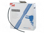 Heat shrink sleeve | 2: 1 | 1.6mm | L: 10m | black | Wall thick: 0.4mm