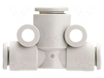 Tee fitting | plug-in | -1&divide;10bar | Mat: polypropylene | T type branch