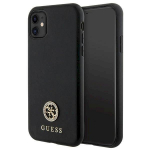 Guess GUHCN61PS4DGPK Hardcase Strass Metal Logo for iPhone 11/Xr 6.1" / black