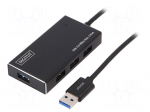 Hub USB | USB 3.0 | PnP | black | Number of ports: 4 | 5Gbps