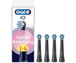 Braun Oral-B iO Gentle Cleaning 4-pack, Black Brush Heads, For sensitive areas and healthier gums