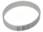 Timing belt | AT5 | W: 16mm | H: 2.7mm | Lw: 255mm | Tooth height: 1.2mm