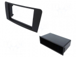 Radio mounting frame | Mercedes | 2 DIN | black