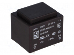 Transformer: encapsulated | 2.6VA | 230VAC | 15V | 174mA | Mounting: PCB