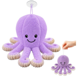 M&auml;nguala | PC | Konsoolid | Tarvikud // M&auml;nguasjad ja m&auml;ngud lastele // Pluszowa Ośmiornica Maskotka Przytulanka Z Przyssawką Fioletowa 16 cm