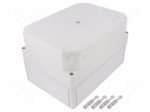 Enclosure: multipurpose | X: 180mm | Y: 254mm | Z: 165mm | PK | light grey