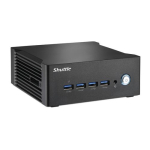 Shuttle Nano arvuti NA10H 1L must 8845HS 3,8 GHz