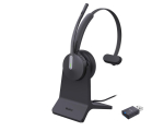 Yealink WH64 Hybrid Mono with Charging Stand Headset Wireless Head-band Office/Call center Micro-USB Bluetooth Black