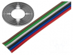 Wire: ribbon | stranded | Cu | 6x0,75mm2 | unshielded | PVC | 150V | 50m