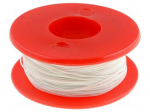 Wire | solid | Cu | 30AWG | white | kynar 460 (PVDF) | 300V | 50m