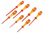 Kit: screwdrivers | Pcs: 7 | insulated | 1kVAC | Phillips,slot