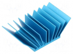Heatsink: extruded | grilled | BGA | blue | L: 31mm | W: 31mm | H: 17.5mm