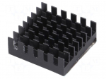 Heatsink: extruded | grilled | BGA | black | L: 27mm | W: 27mm | H: 9.5mm