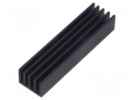 Heatsink: extruded | grilled | black | L: 75mm | W: 19mm | H: 14mm