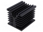 Heatsink: extruded | black | L: 100mm | W: 80mm | H: 78.6mm | 0.7K/W | screw