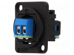 Transition: coupler | FT | screw terminal | 10A | 60V | Mat: plastic
