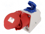 Connector: AC supply 3-phase | socket | female | 32A | 400VAC | IP44