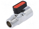 Mechanical ball valve | Temp: -20&divide;80&deg;C | Mat: nickel plated brass