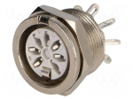 Socket | DIN | female | PIN: 7 | Layout: 270&deg; | for panel mounting,screw