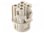 Connector: circular | female | Han F+B | PIN: 9 | 4+4+PE | w/o contacts