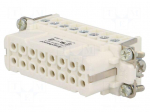 Connector: HDC | contact insert | female | C146 | PIN: 16 | 16+PE | 14A