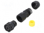Connector: circular | female | plug | screw terminal | PIN: 5 | IP68