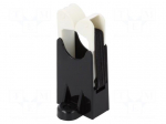 Screw mounted clamp | polyamide | black | W: 30mm | L: 21.3mm | H: 48mm