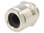 Cable gland | M25 | 1,5 | IP68 | Mat: brass | Body plating: nickel