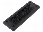 Multigate grommet | black | Holes no: 25 | -40&divide;90&deg;C | IP55