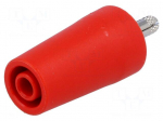 Adapter | 4mm banana | 32A | red | 40.4mm | Plating: nickel plated