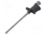 Clip-on probe | hook type | 6A | black | Plating: nickel plated | 4mm