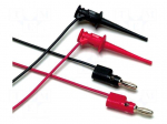 Set of test leads | Urated: 30V | Inom: 15A | Len: 0.9m | 2x test lead
