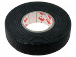 Tape: fixing | W: 19mm | L: 25m | Thk: 0.25mm | rubber | black