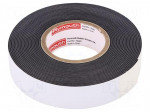 Tape: electrical insulating | W: 19mm | L: 9.1m | Thk: 0.8mm | black