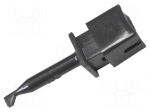 Clip-on probe | hook type | 10A | black | Contacts: beryllium copper