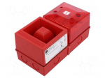 Signaller: lighting-sound | 24VDC | siren,flashing light | red | IP65