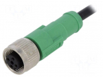 Connection lead | M12 | PIN: 4 | straight | 3m | plug | 250VAC | 4A | 250VDC