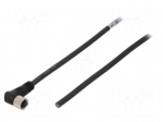 Connection lead | M8 | PIN: 4 | angled | 3m | plug | 30VAC | 4A | -25&divide;80&deg;C