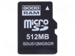 Memory card | industrial | SD Micro,SLC | 512MB | Class 6 | -25&divide;85&deg;C