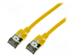 Patch cord | U/FTP | 6a | stranded | Cu | TPE | yellow | Len: 3m | 32AWG