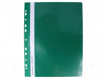 Document wallet | with holes | A4 | green | Mat: PVC